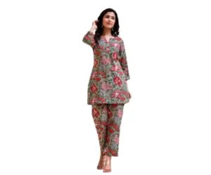 Anarkali Kurta Leriya Fashion, Cotton Printed