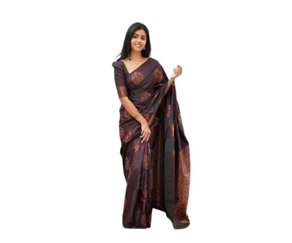 Banarasi Cotton Silk Jacquard Saree, Blouse Piece (6.3M), Yashika