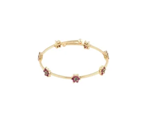 Cuff Bracelet, Zaveri Pearls, Ethnic 22K Gold Plated Brass, Adjustable