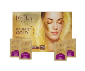 Facial Kit, Lotus Herbals, All Skin Types With 24K Gold leaves