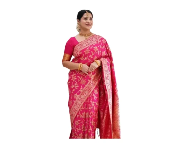 Kanjivaram Soft Silk Saree with Blouse, Zari Woven, SGF11