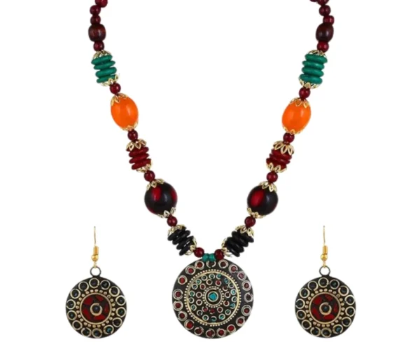 Necklace Set for Girls & Women, Multicolor, Afghani Tribal