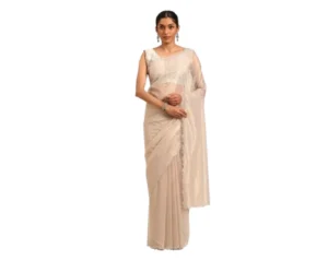 Stone Work Zari Weave Saree with Blouse Piece MOHEY