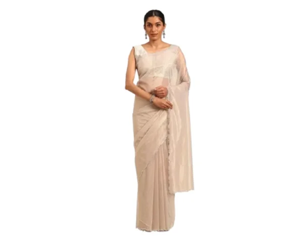 Stone Work Zari Weave Saree with Blouse Piece MOHEY