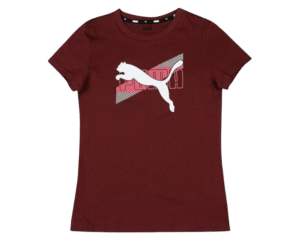 Puma Girl's Letter Print Regular Fit T Shirt