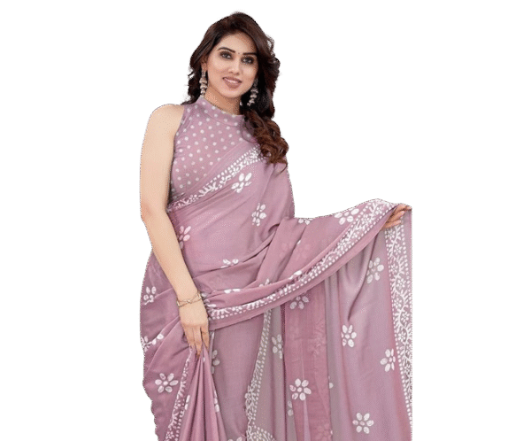 Women's Latest Chiffon Batik Printed Saree