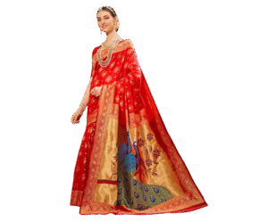 Women's Paithani Silk Blend Woven Saree