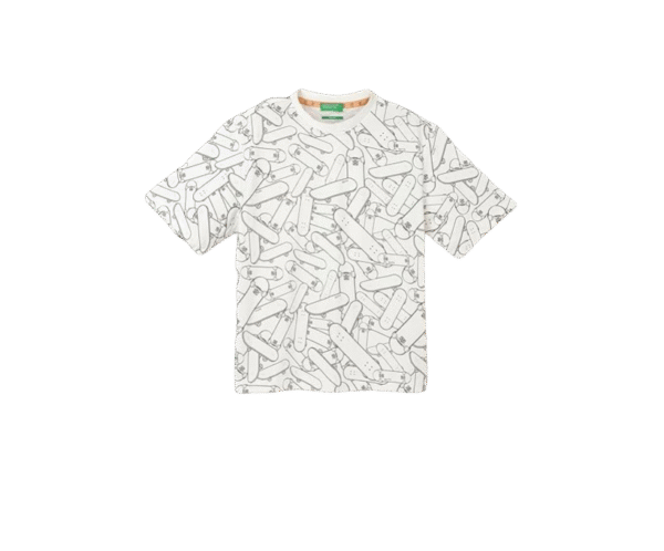 Kids Cotton Boxy Fit Round Neck Printed T-Shirt