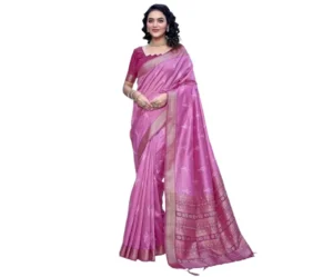 Women's Silk Weaving Saree with Blouse, Satrani