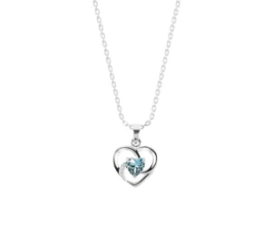 925 Sterling Silver Heart Pendant Necklace, CLARA