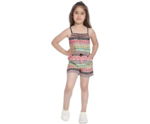 Girls’ Printed Sleeveless Jumpsuit (4–8 Years), Nauti Nati