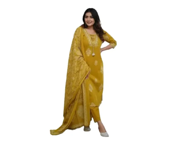 Handwork Cotton Kurta Set Ethnic Wedding Suit, PARTHVI