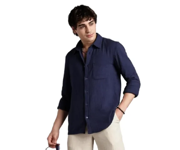 Men’s 100% Cotton Solid Casual Shirt, FYLTR