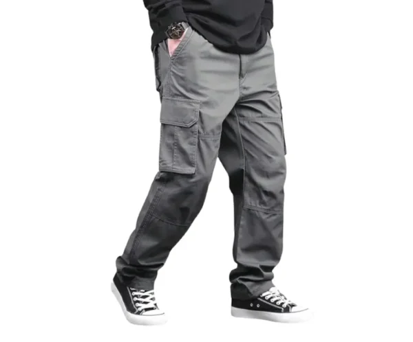 Men’s Cotton Loose Fit Cargo Pants, Lymio