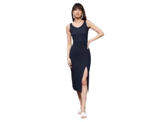 Midi Dress Bodycon Navy Blue, Miss Chase