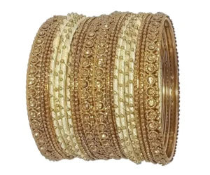 Silk Thread, Golden Zircon Ball Bangle(20)