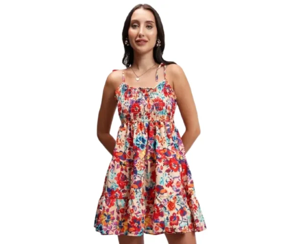 Women's Abstract Printed Fit & Flare Mini Dress