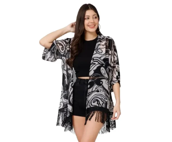 Women’s Printed Kimono Shrug , PURYS