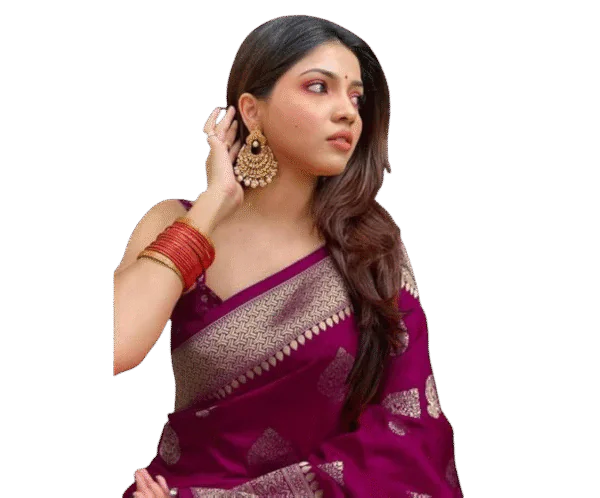 Women's Kanjivaram Art Silk Saree Soft Banarasi Style Sari