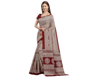 Women's Silk Cotton Kalamkari Print Saree