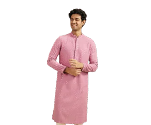 DIWAS BY MANYAVAR Men's Sequined Kurta