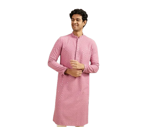 DIWAS BY MANYAVAR Men's Sequined Kurta