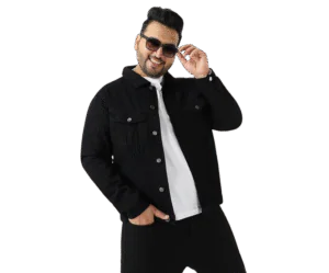 Urbano Plus Men's Regular Fit Washed Full Sleeve Denim Jacket