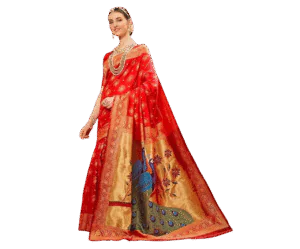 Women's Paithani Silk Blend Woven Saree