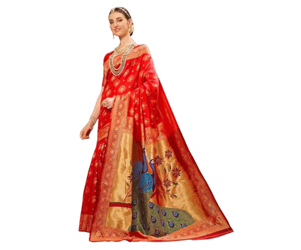Women's Paithani Silk Blend Woven Saree