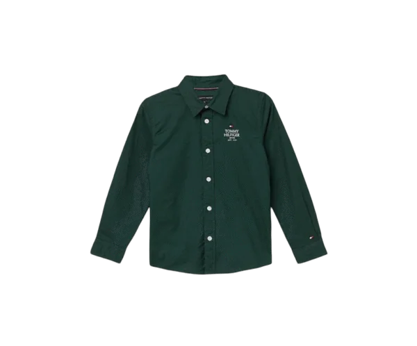 Tommy Hilfiger Boys Cotton Solid Regular Fit Shirt