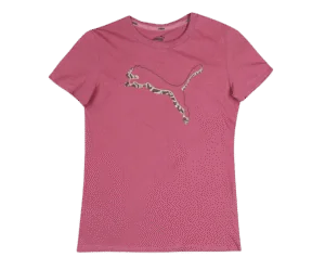 Puma Girl's Letter Print Regular Fit T Shirt
