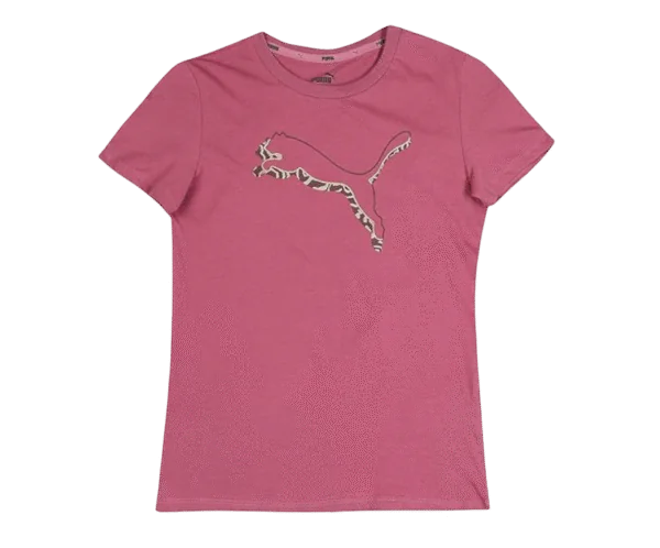 Puma Girl's Letter Print Regular Fit T Shirt Puma Girl's Letter Print Regular Fit T Shirt